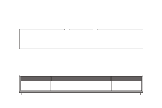 W260cm × D38cm